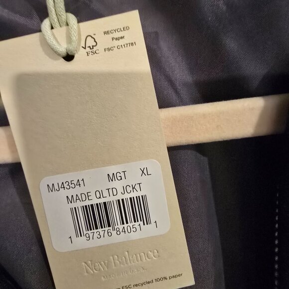 New Balance Made In USA Quilted Jacket XL Magnet Fall Athlesure Street wear Cozy - Picture 3 of 13